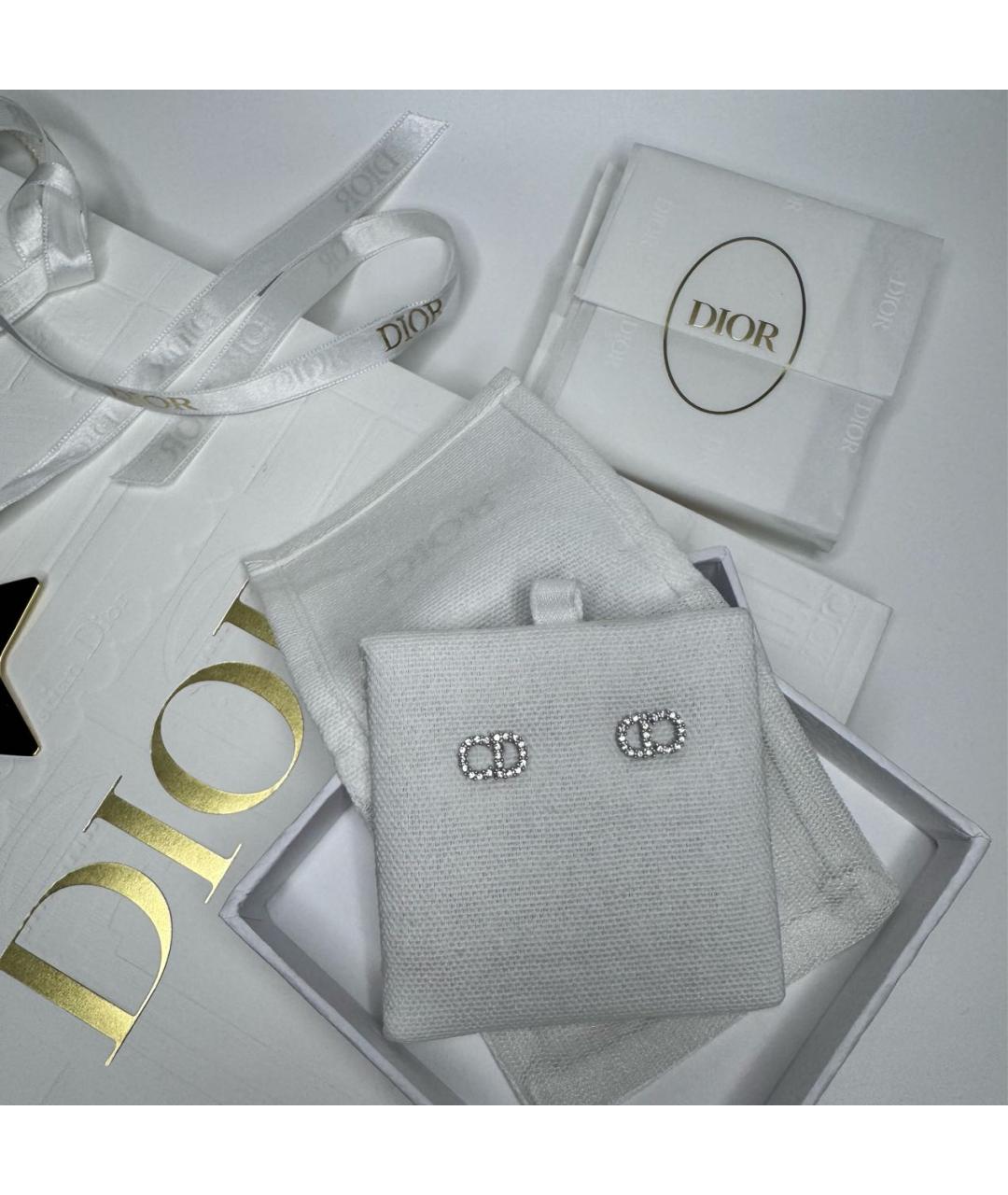 CHRISTIAN DIOR Серебряные металлические серьги, фото 5