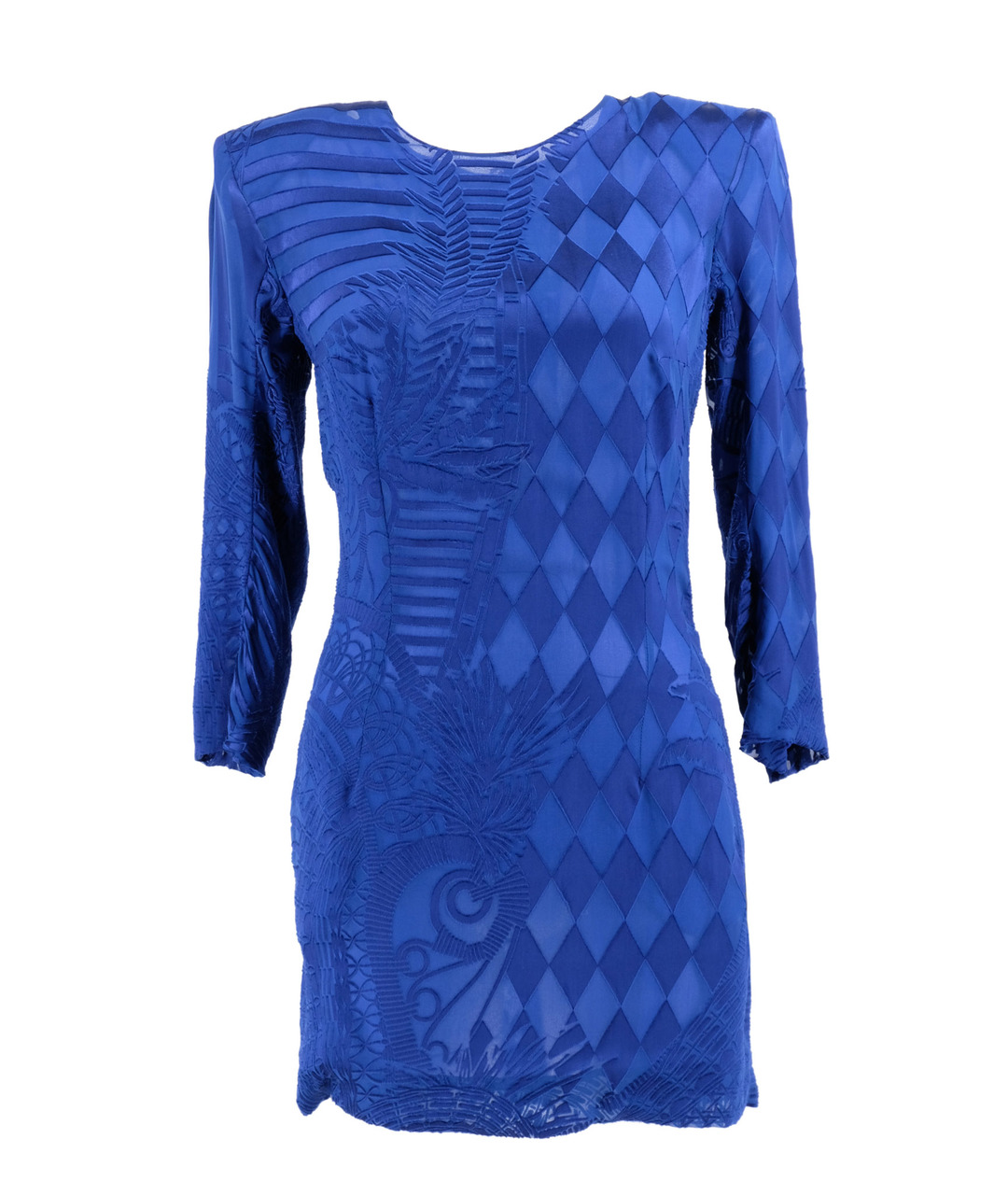 BALMAIN Синее шелковое повседневное платье, фото 1
