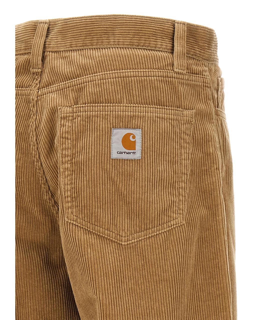 CARHARTT WIP Бежевые хлопковые повседневные брюки, фото 4