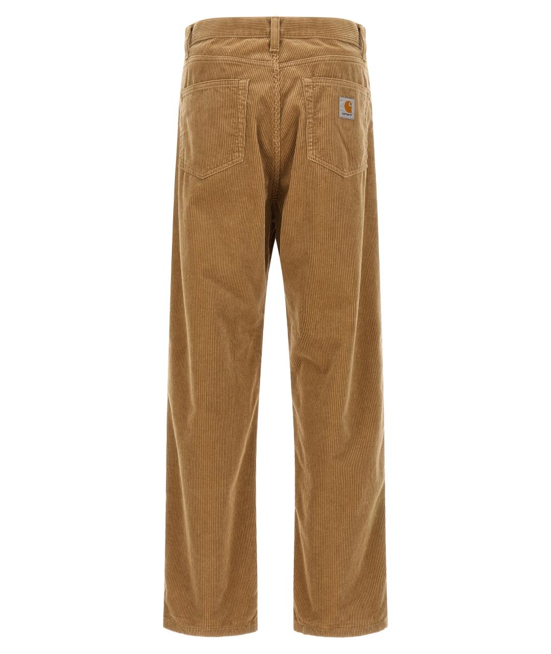 CARHARTT WIP Бежевые хлопковые повседневные брюки, фото 2