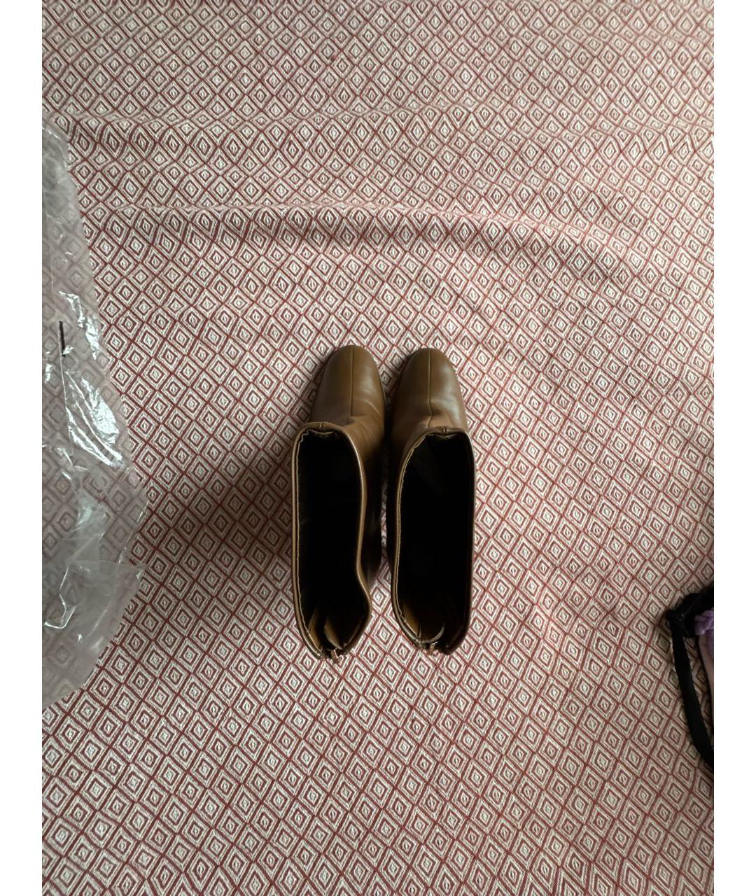 MAX MARA Коричневые кожаные ботильоны, фото 3