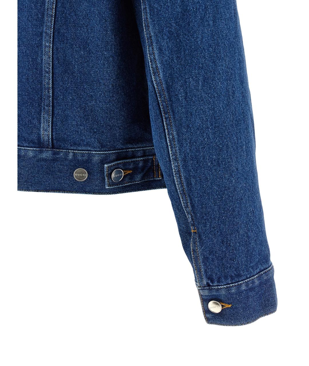 GUCCI Синяя хлопковая куртка, фото 4