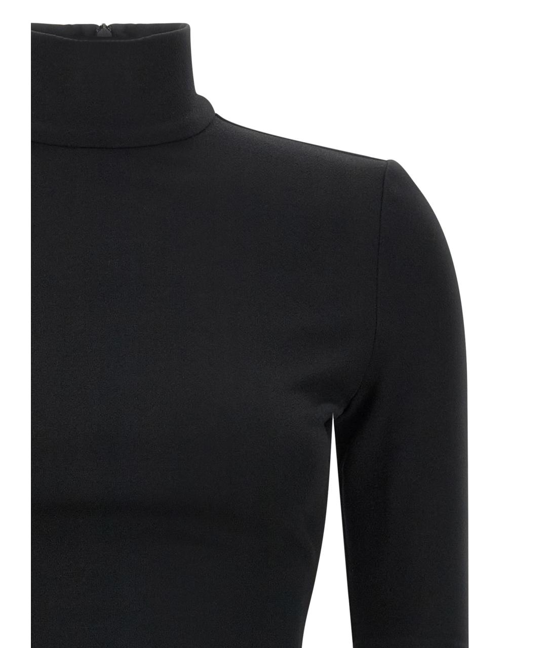 MAGDA BUTRYM Черное хлопковое коктейльное платье, фото 3