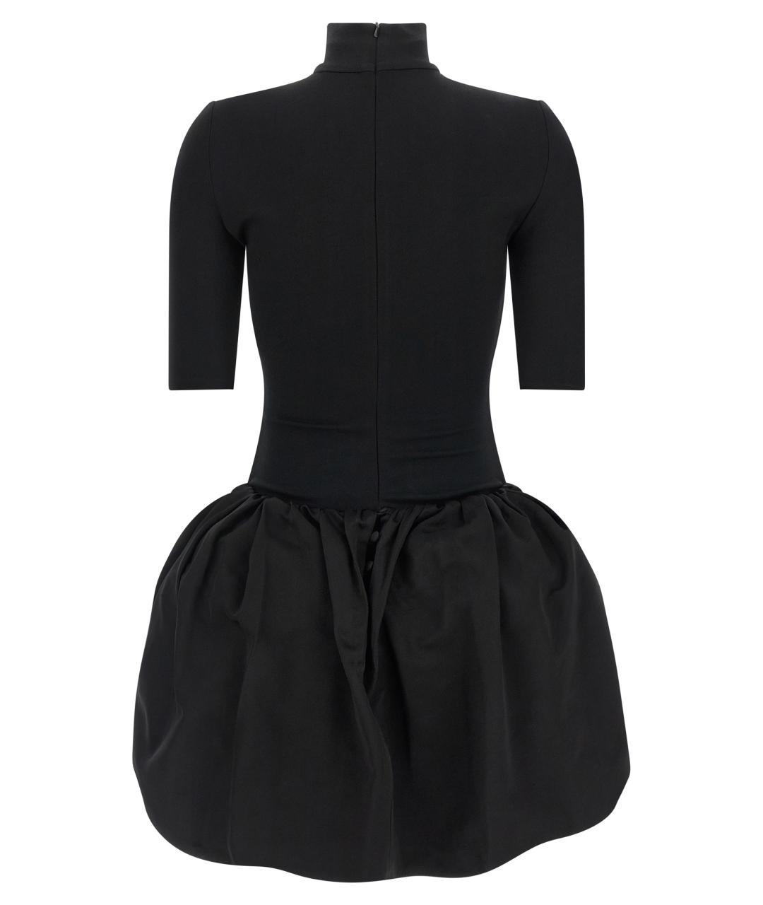 MAGDA BUTRYM Черное хлопковое коктейльное платье, фото 2