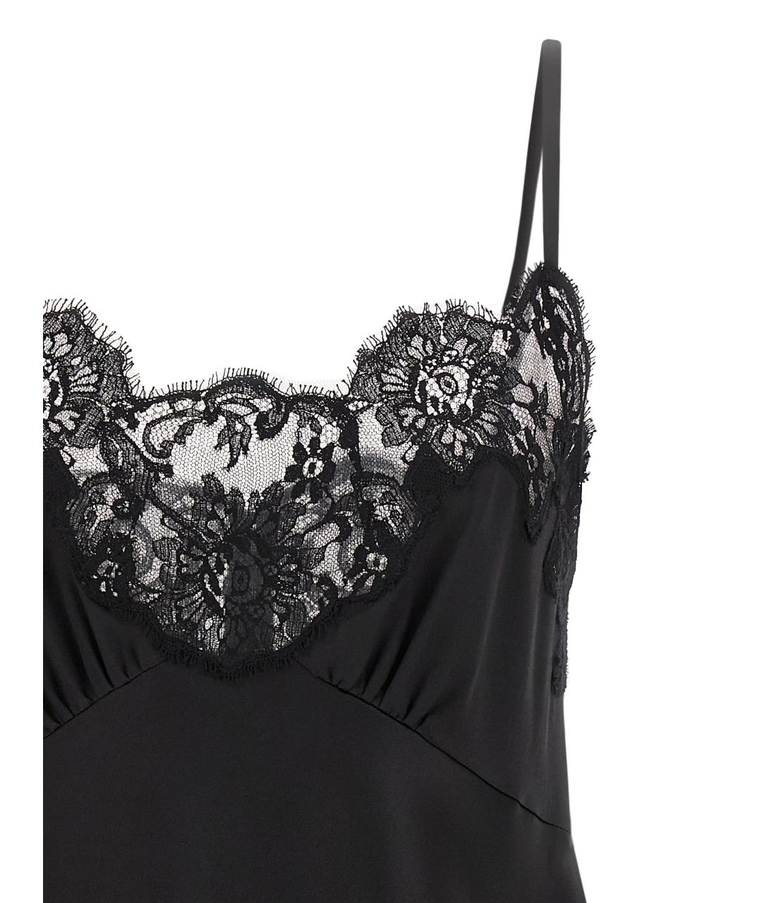 DOLCE&GABBANA Черное шелковое коктейльное платье, фото 3