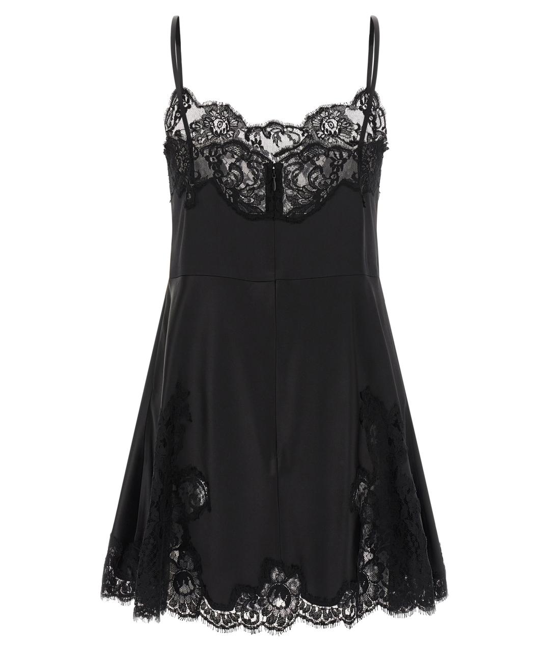 DOLCE&GABBANA Черное шелковое коктейльное платье, фото 2