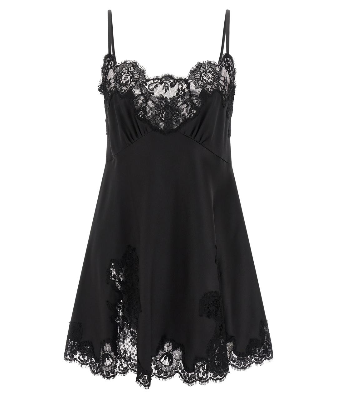 DOLCE&GABBANA Черное шелковое коктейльное платье, фото 1