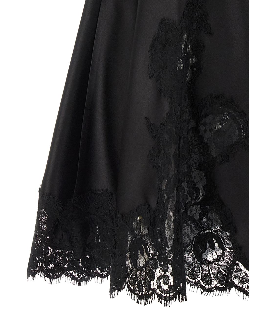 DOLCE&GABBANA Черное шелковое коктейльное платье, фото 4