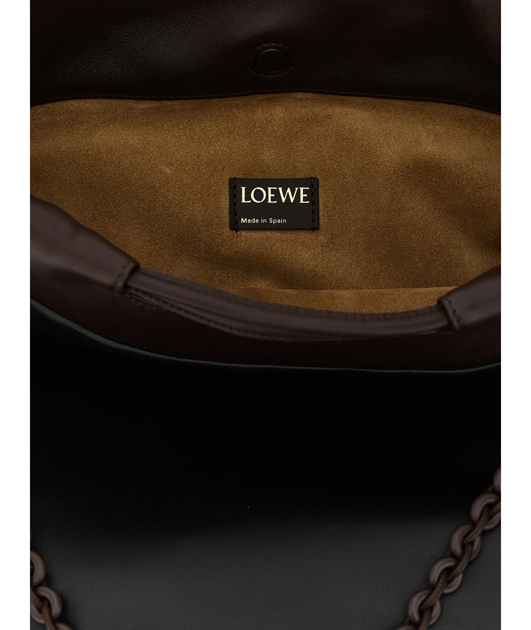 LOEWE Черная кожаная сумка тоут, фото 4
