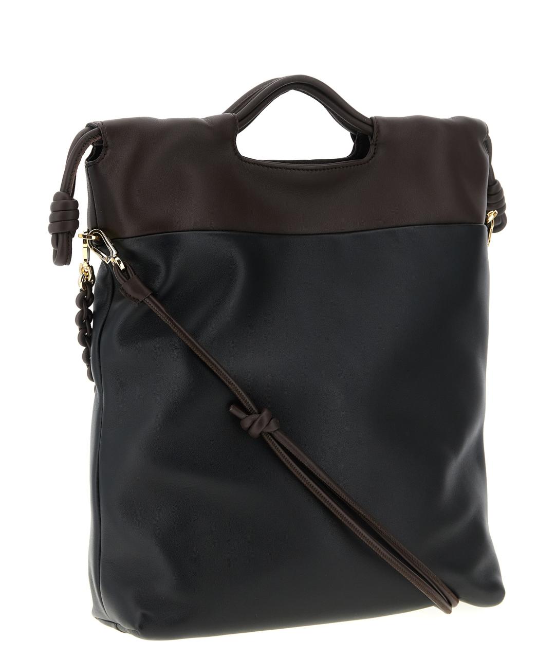 LOEWE Черная кожаная сумка тоут, фото 2