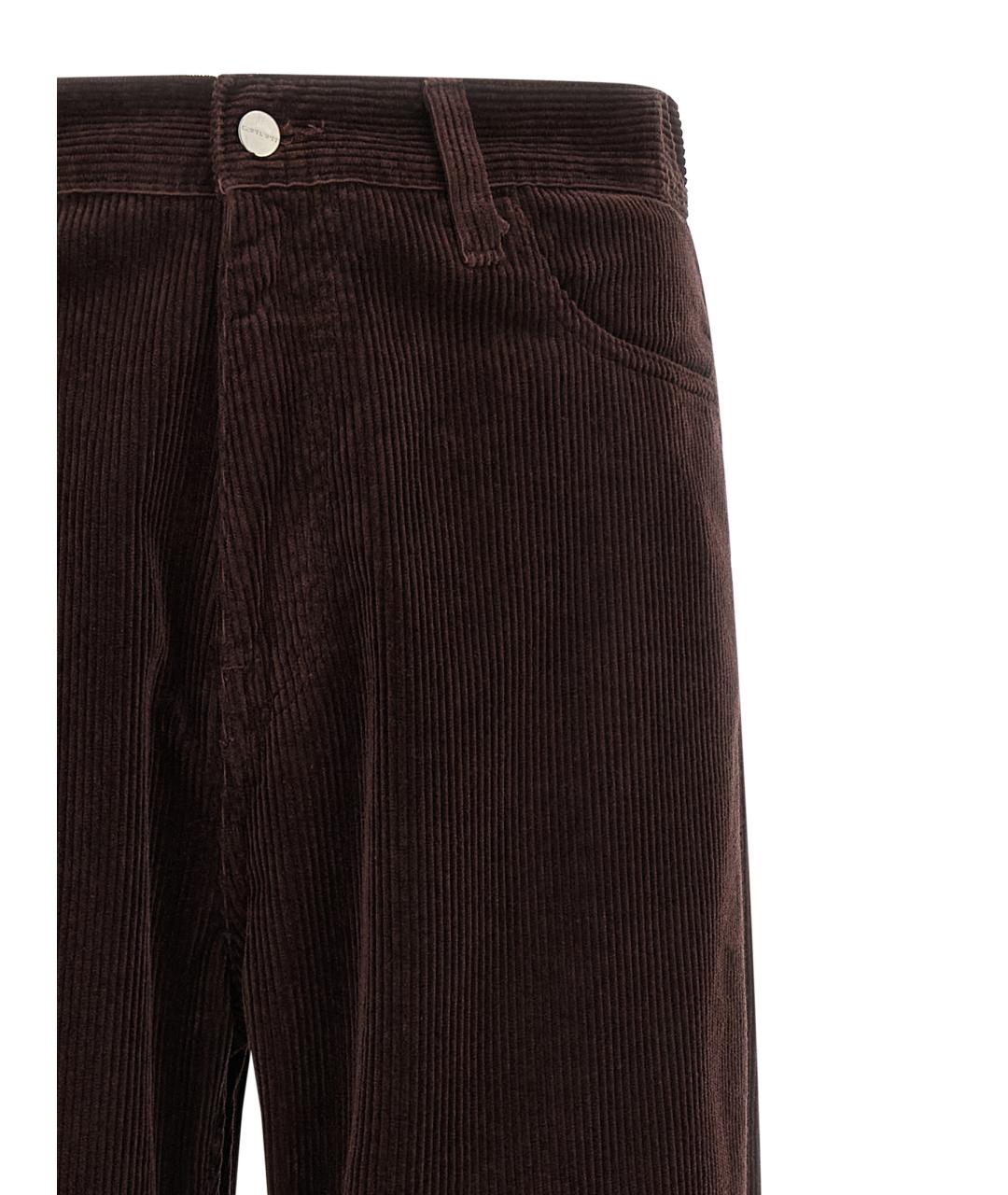 CARHARTT WIP Коричневые хлопковые повседневные брюки, фото 3