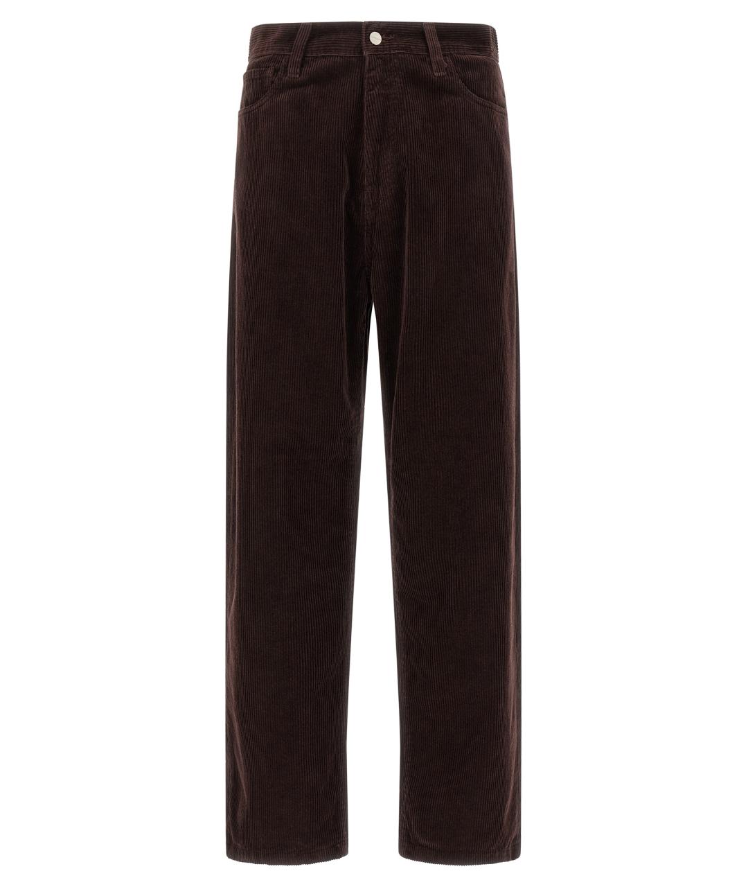 CARHARTT WIP Коричневые хлопковые повседневные брюки, фото 1