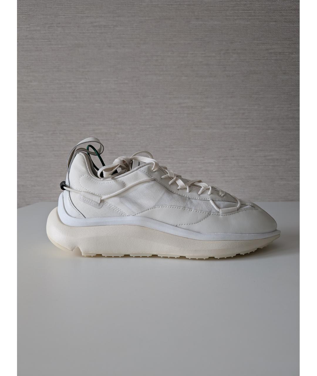 Y-3 Белые кожаные низкие кроссовки / кеды, фото 10