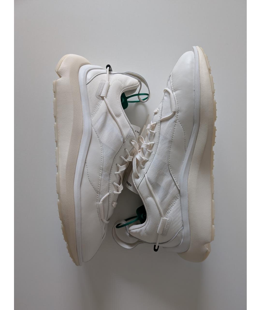 Y-3 Белые кожаные низкие кроссовки / кеды, фото 5