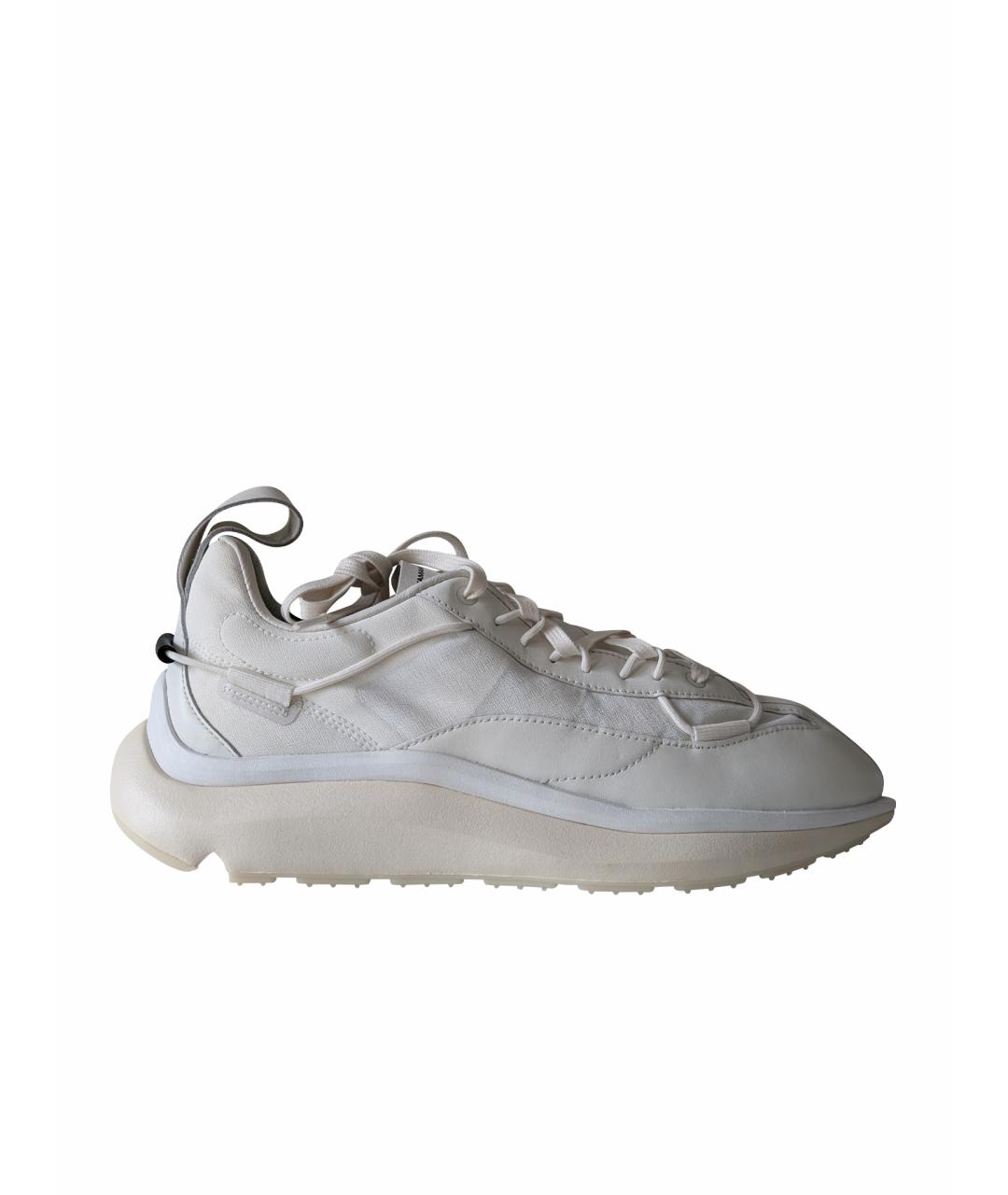 Y-3 Белые кожаные низкие кроссовки / кеды, фото 1