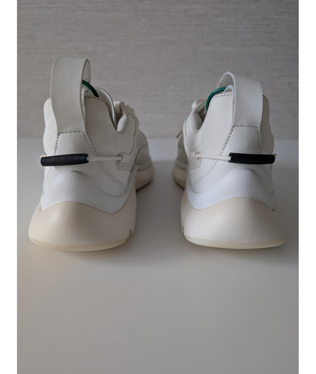 Y-3 Белые кожаные низкие кроссовки / кеды, фото 3