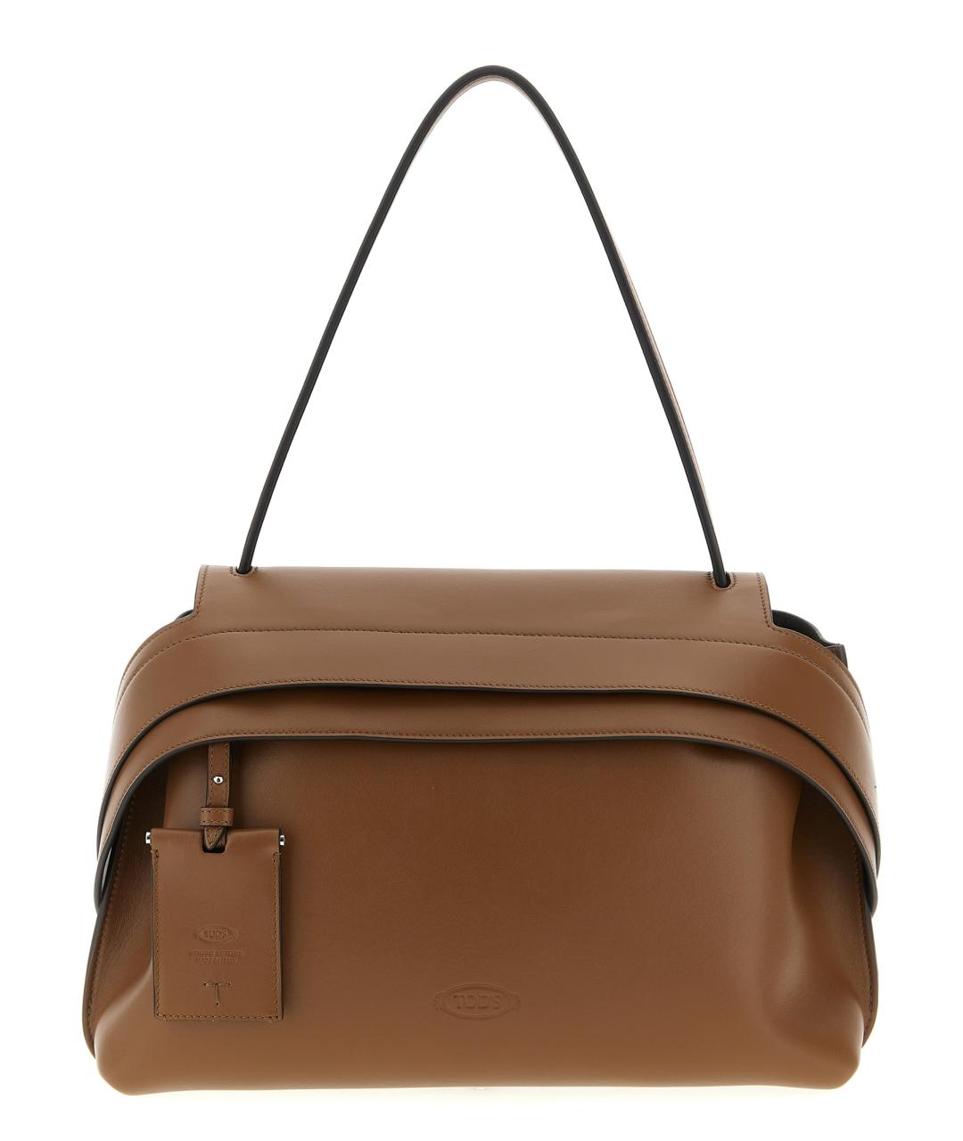 TOD'S Коричневая кожаная сумка через плечо, фото 1