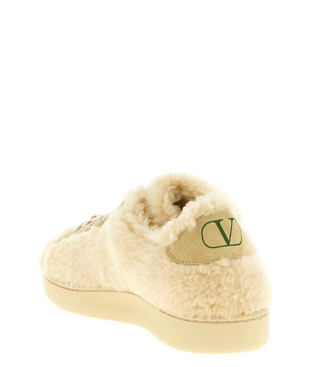 VALENTINO Бежевые текстильные кроссовки, фото 3