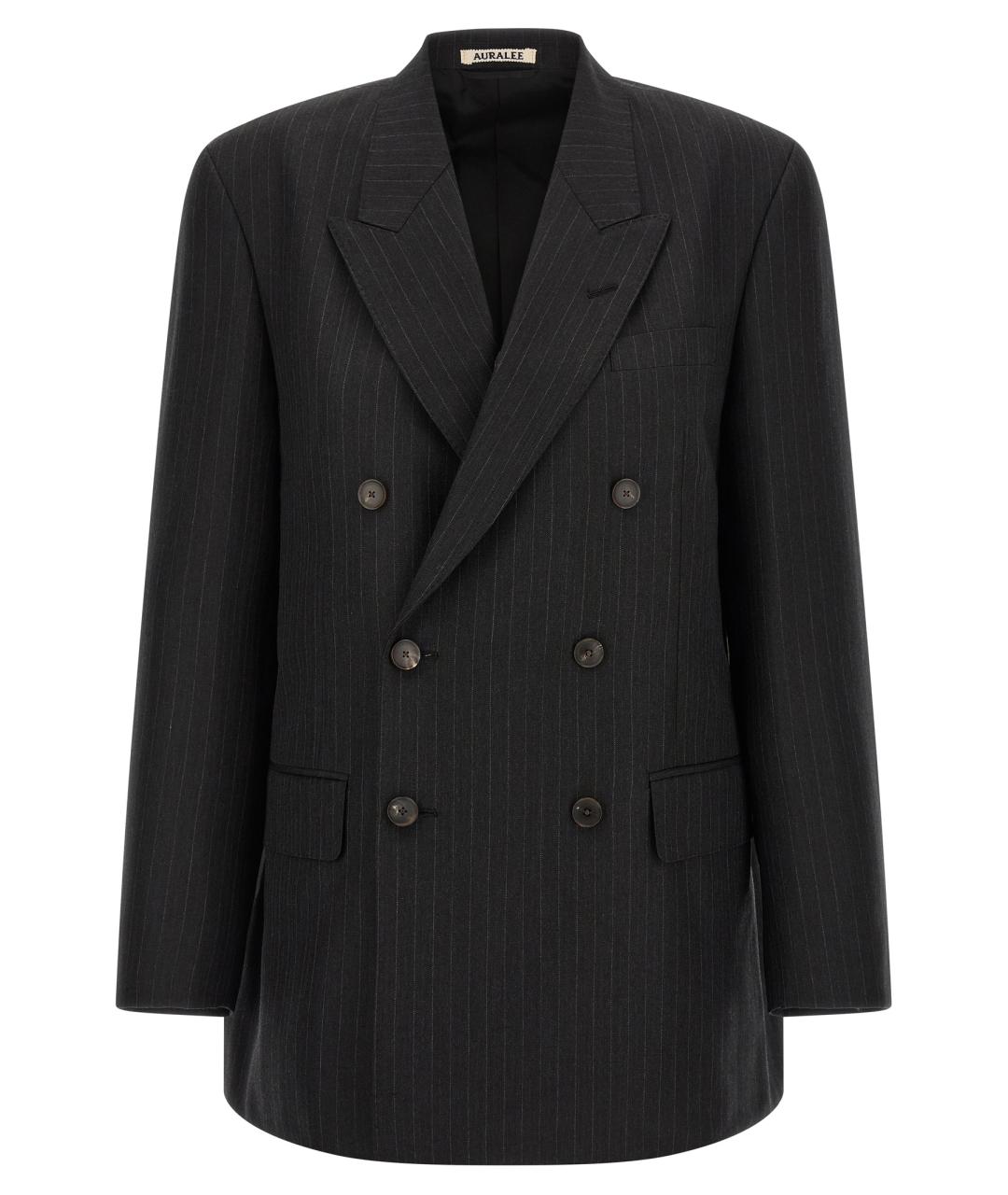 AURALEE Серый шерстяной жакет/пиджак, фото 1