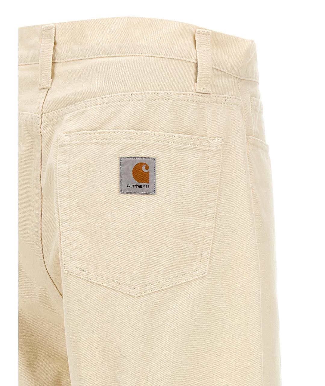 CARHARTT WIP Бежевые хлопковые прямые джинсы, фото 4