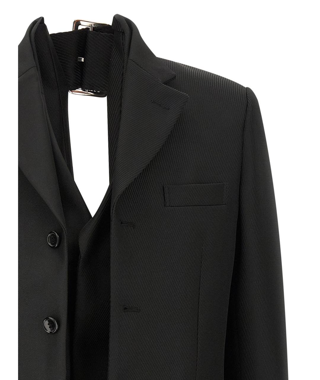 COMME DES GARÇONS Черный полиэстеровый жакет/пиджак, фото 2