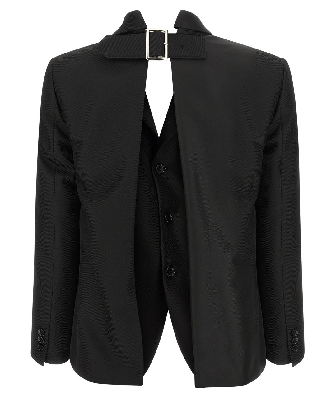 COMME DES GARÇONS Черный полиэстеровый жакет/пиджак, фото 1