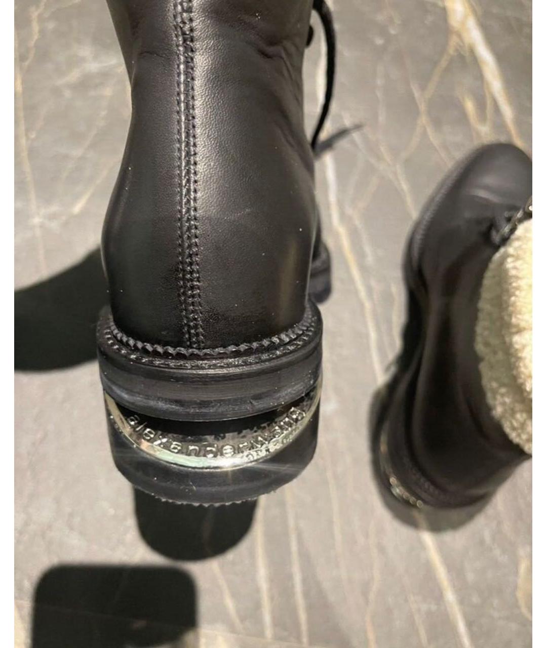 ALEXANDER WANG Черные кожаные ботинки, фото 4