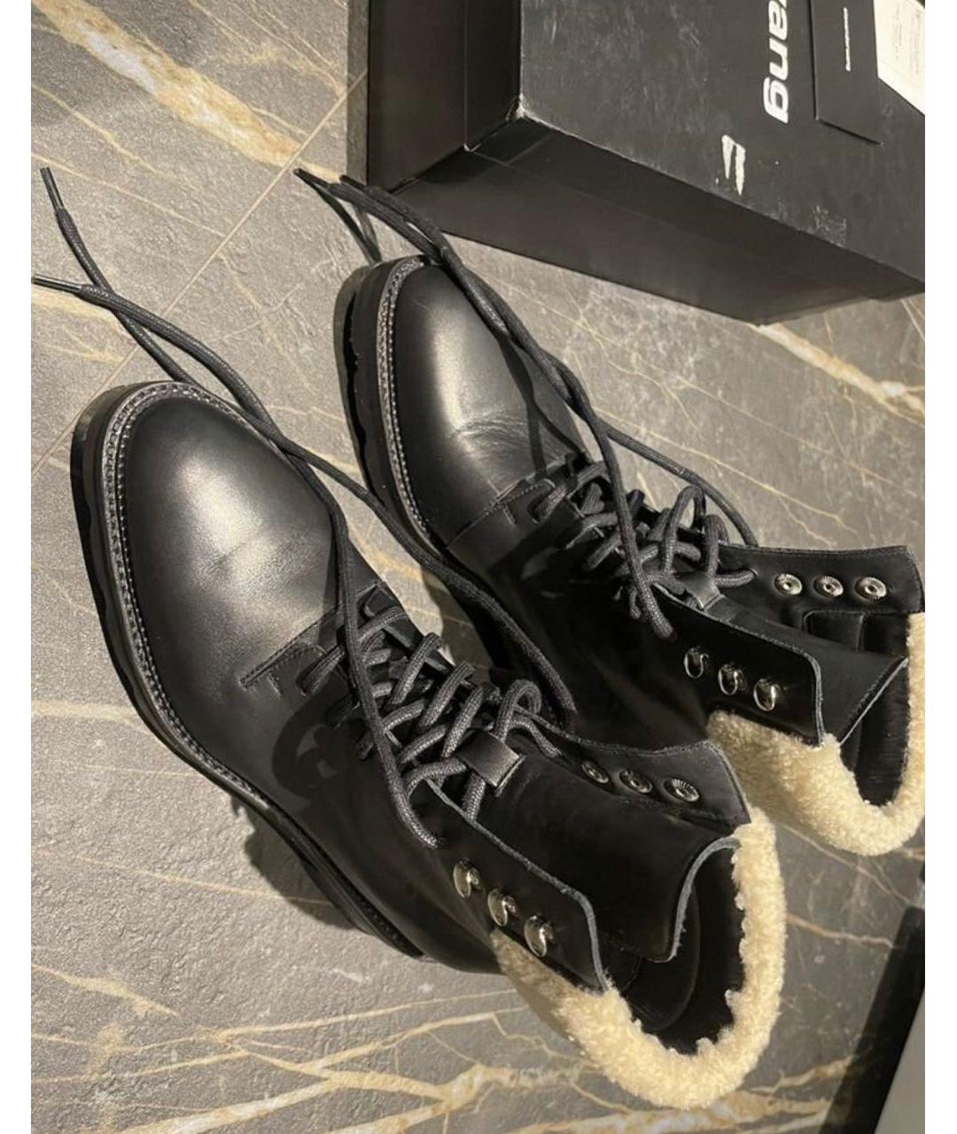 ALEXANDER WANG Черные кожаные ботинки, фото 2