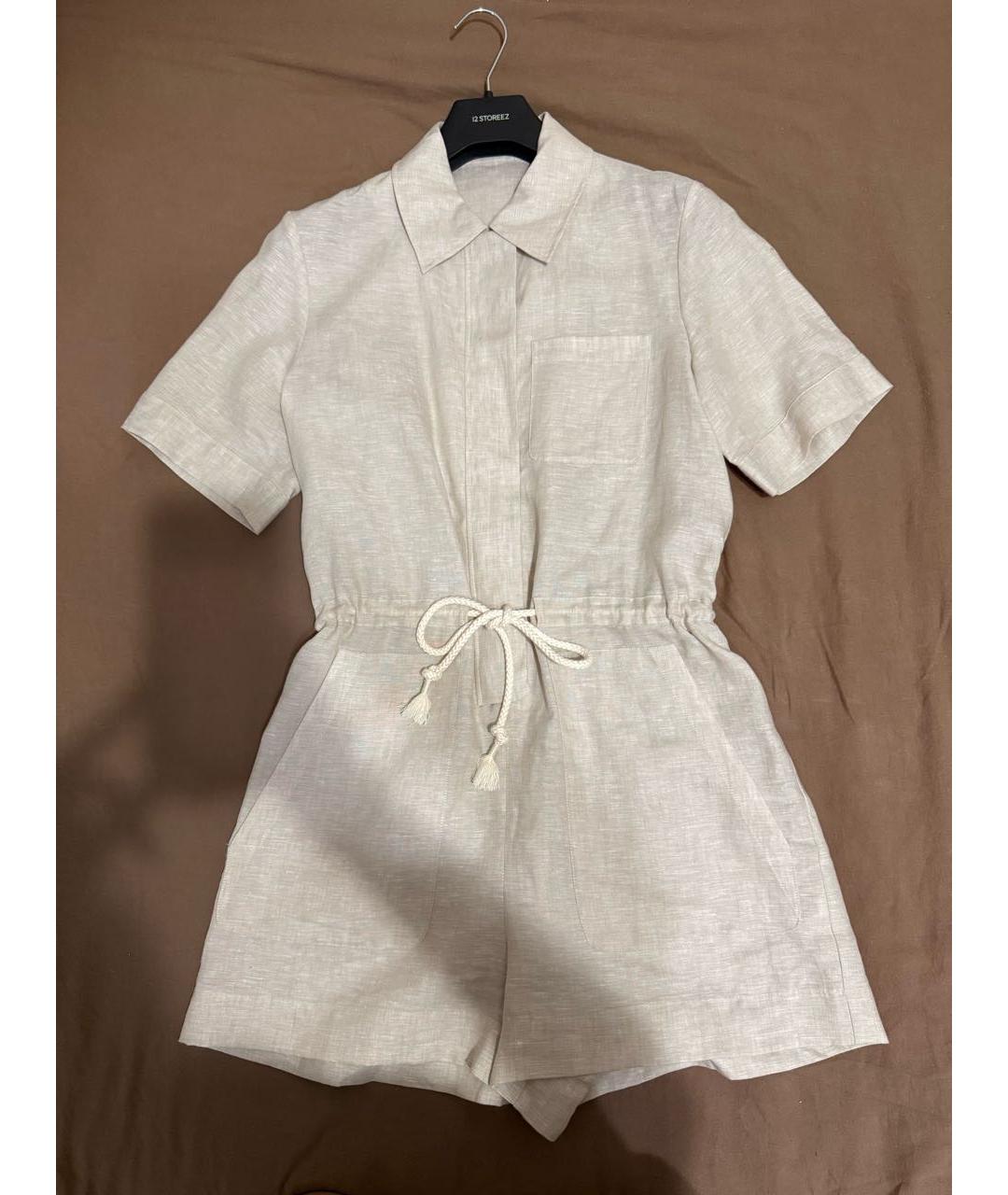 12 STOREEZ Бежевый льняной комбинезон, фото 9