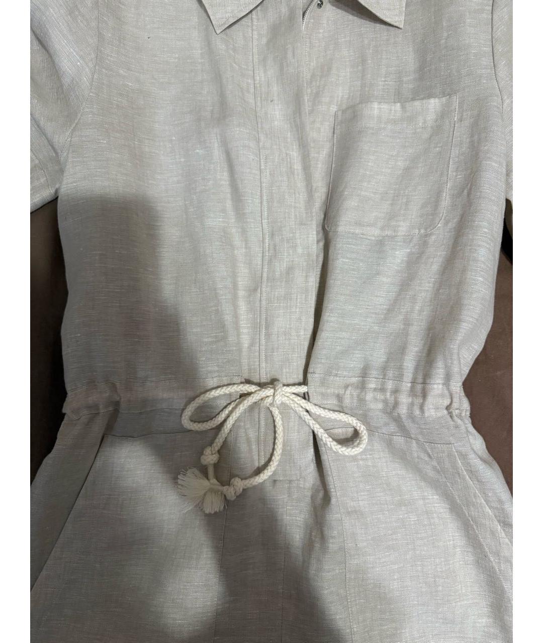 12 STOREEZ Бежевый льняной комбинезон, фото 4