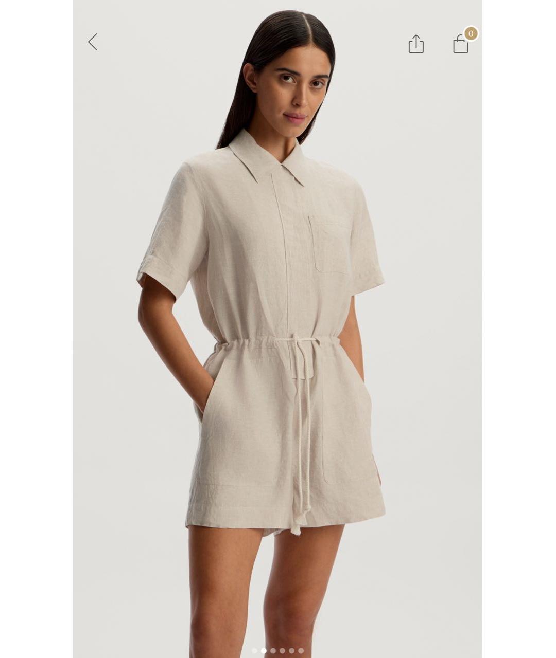 12 STOREEZ Бежевый льняной комбинезон, фото 7