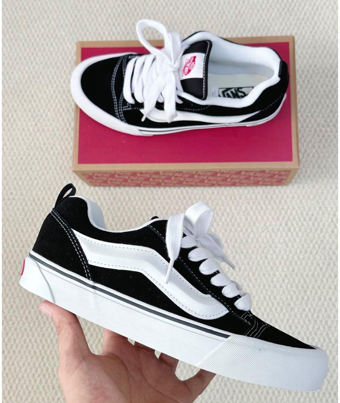 VANS Черные текстильные низкие кроссовки / кеды, фото 4