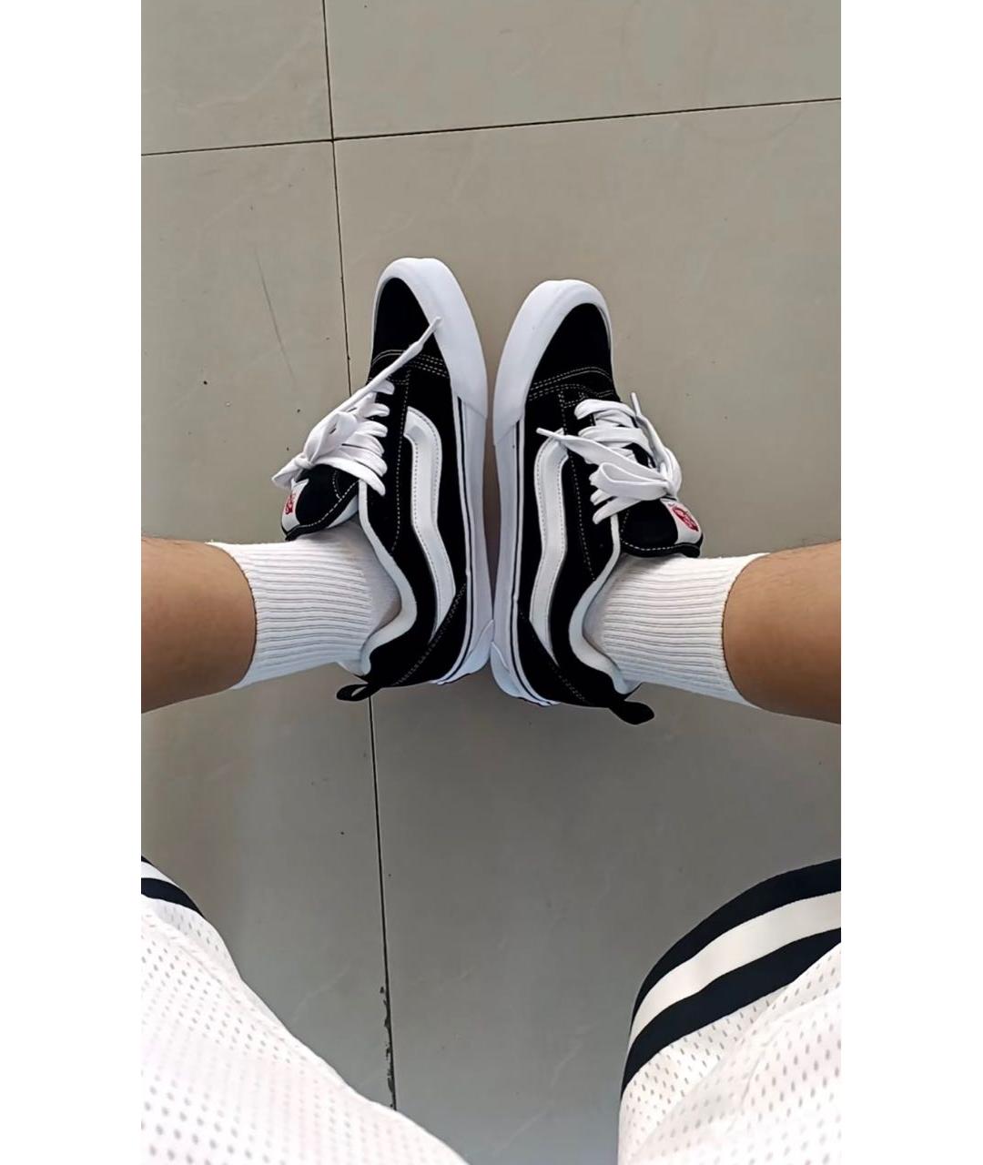 VANS Черные текстильные низкие кроссовки / кеды, фото 6