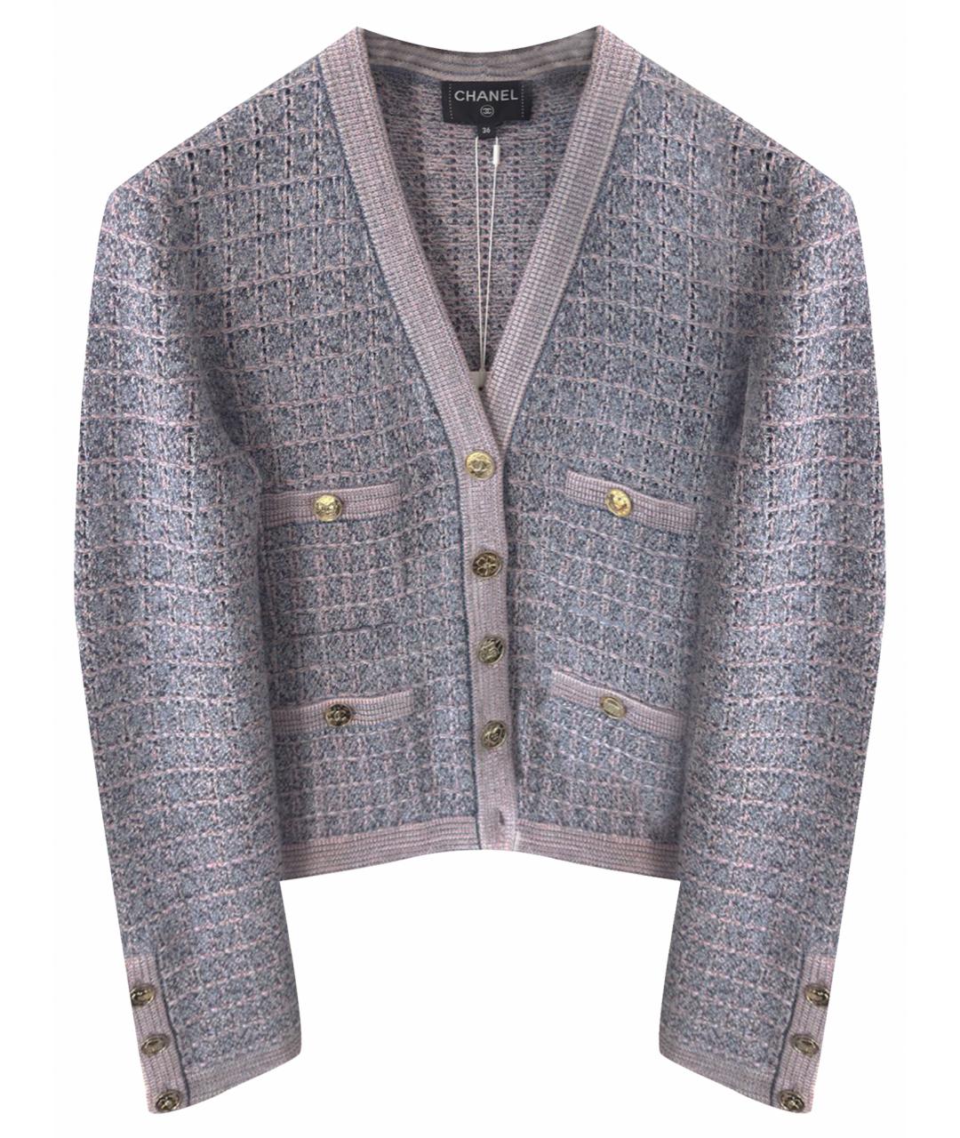 CHANEL Фиолетовый хлопковый кардиган, фото 1