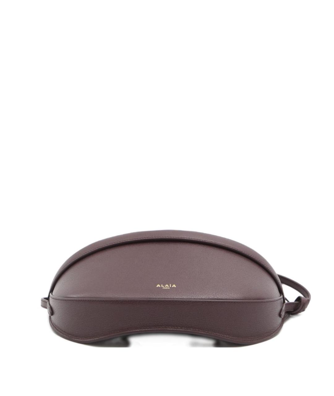 ALAIA Бордовая кожаная сумка через плечо, фото 2
