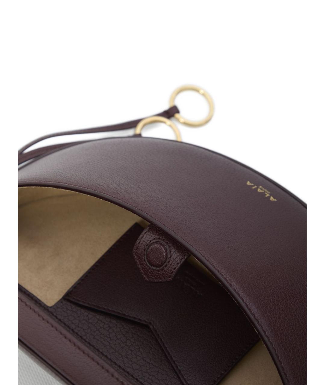 ALAIA Бордовая кожаная сумка через плечо, фото 4