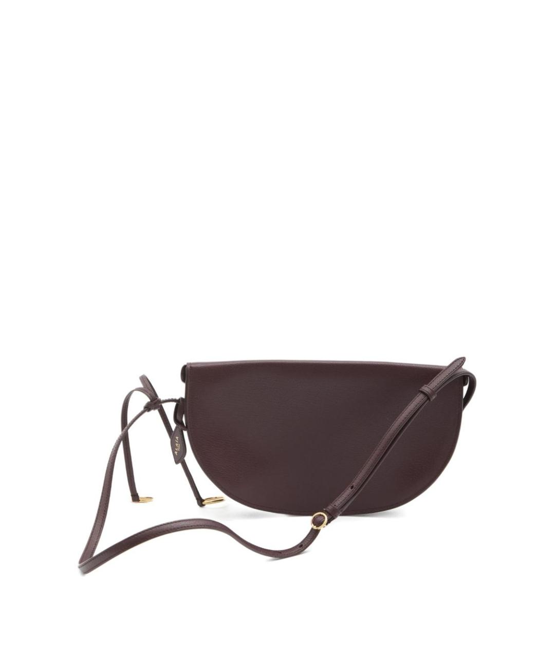 ALAIA Бордовая кожаная сумка через плечо, фото 3