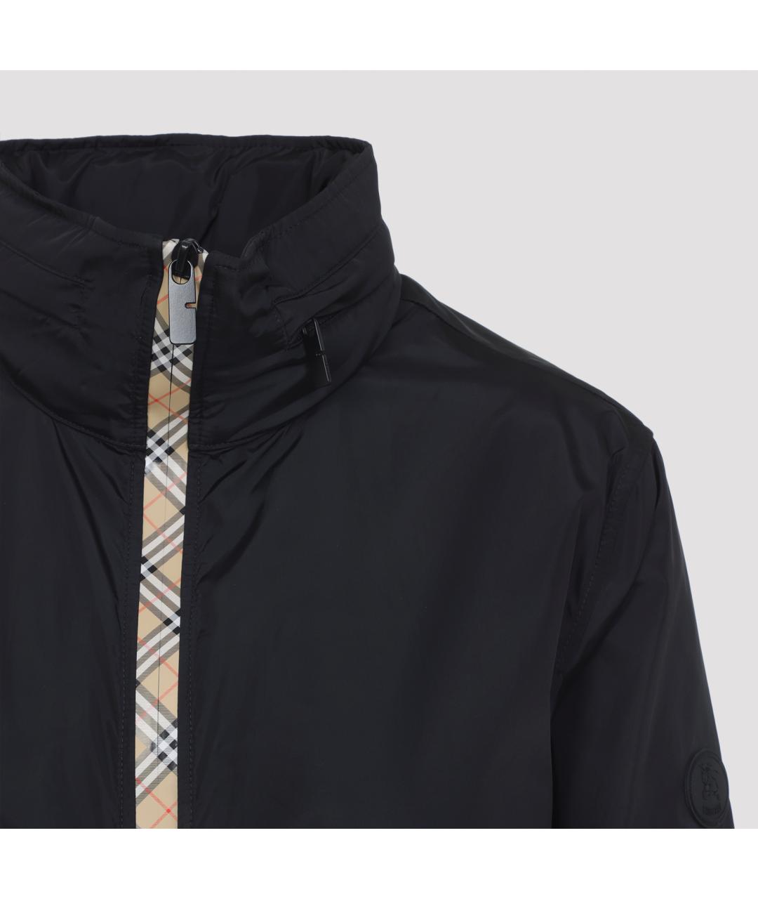 BURBERRY Черная полиамидовая куртка, фото 6