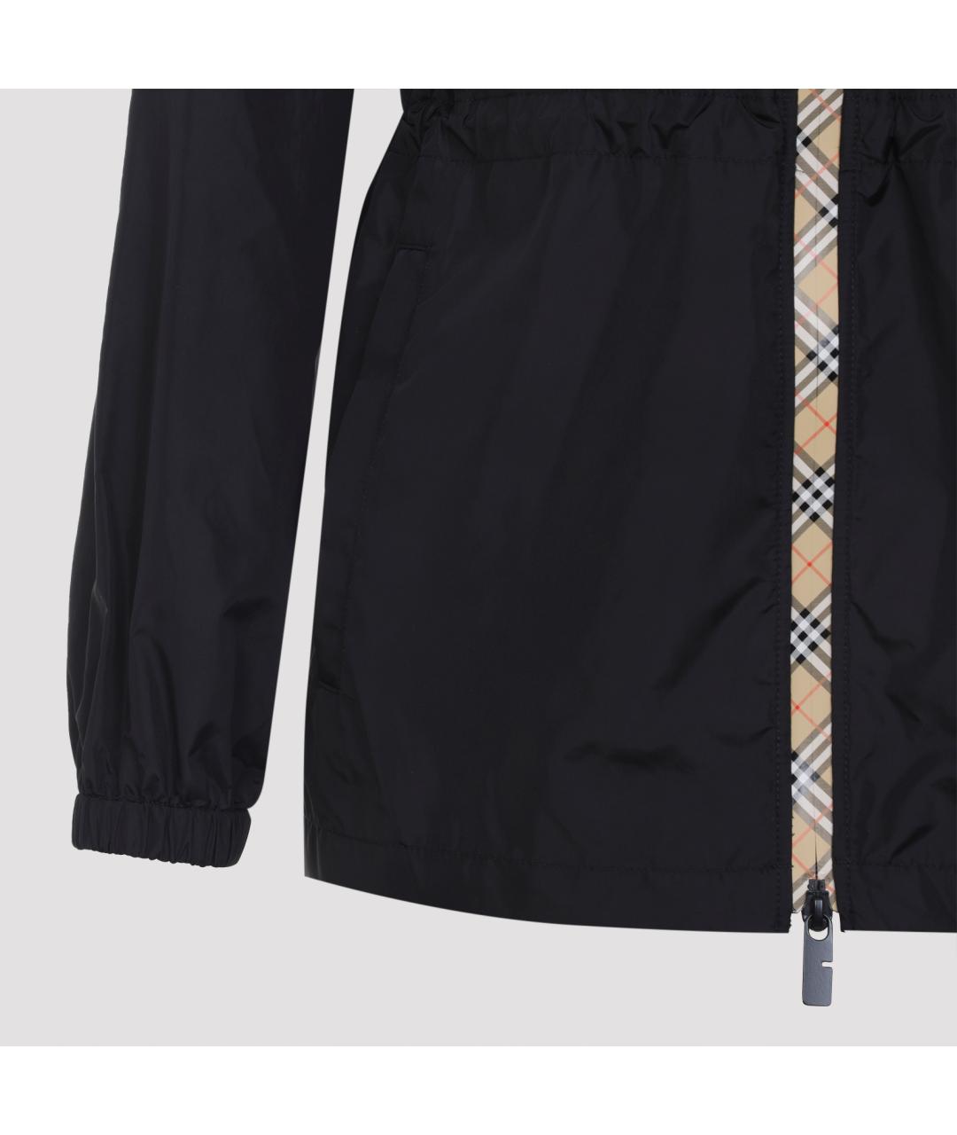 BURBERRY Черная полиамидовая куртка, фото 5