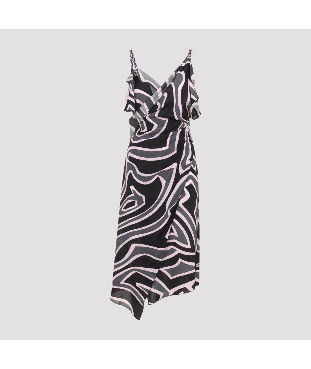 PUCCI Мульти шелковое коктейльное платье, фото 3