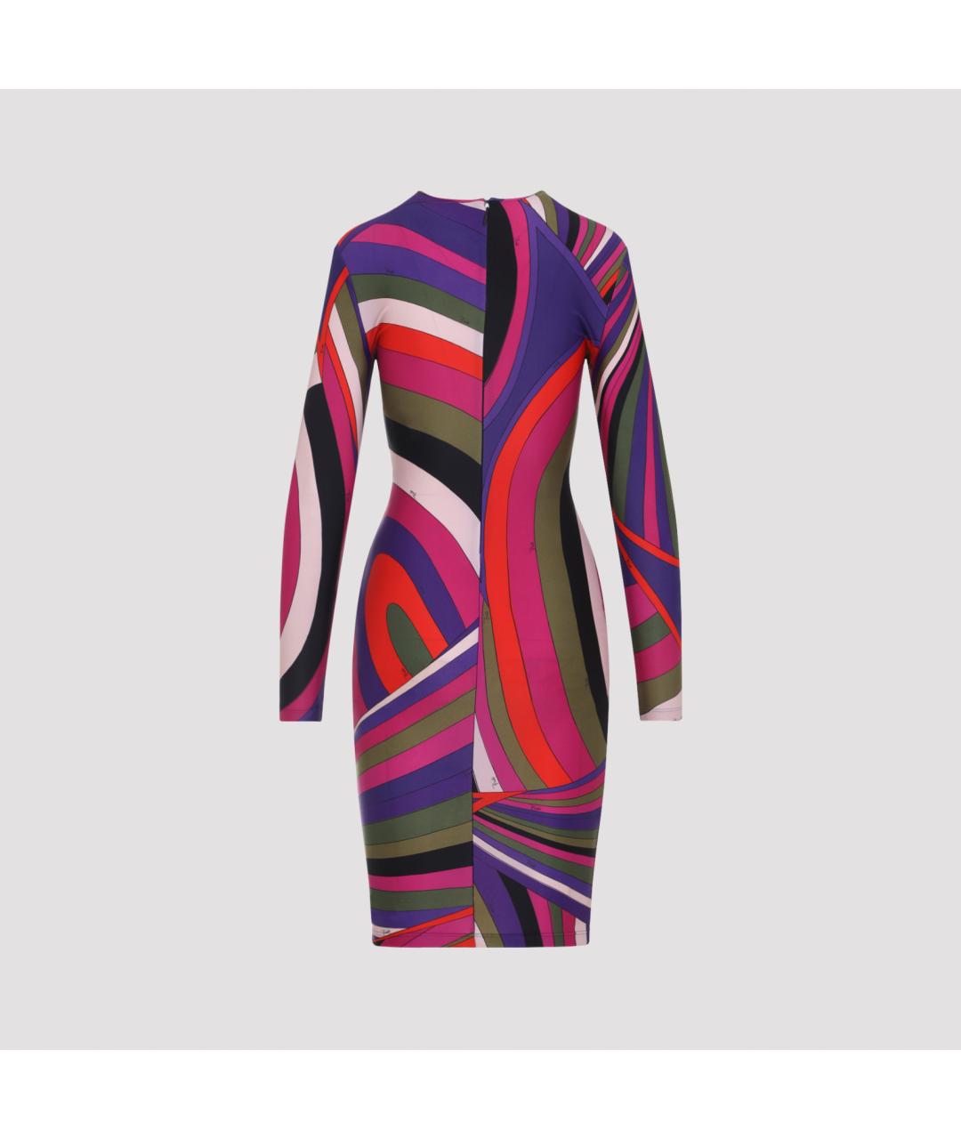 PUCCI Мульти полиамидовое коктейльное платье, фото 4