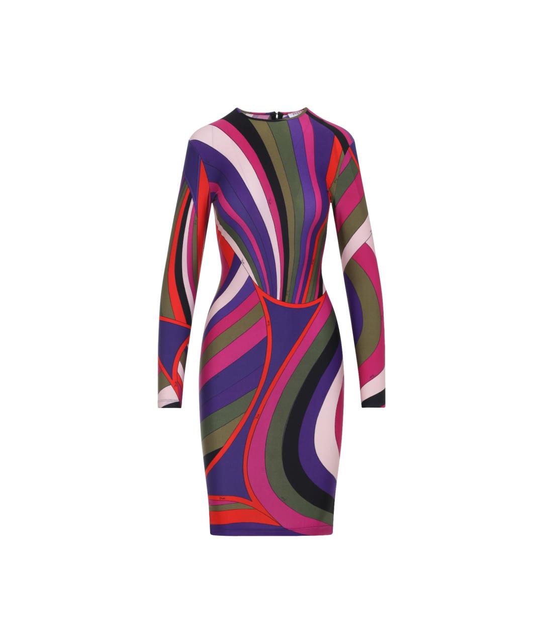PUCCI Мульти полиамидовое коктейльное платье, фото 1