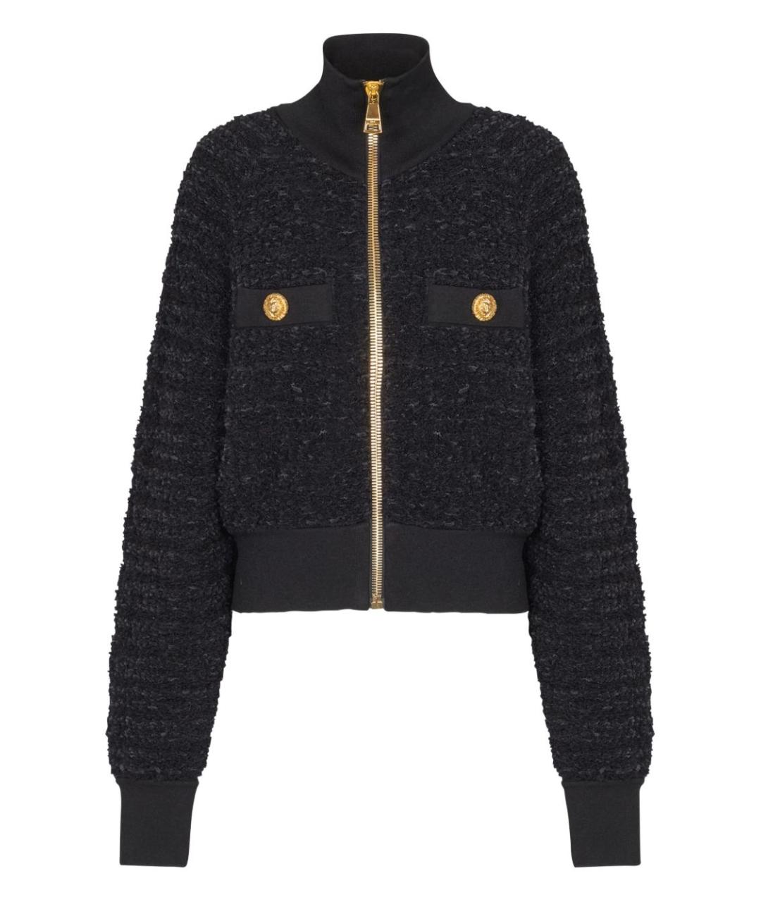 BALMAIN Черная вискозная куртка, фото 1