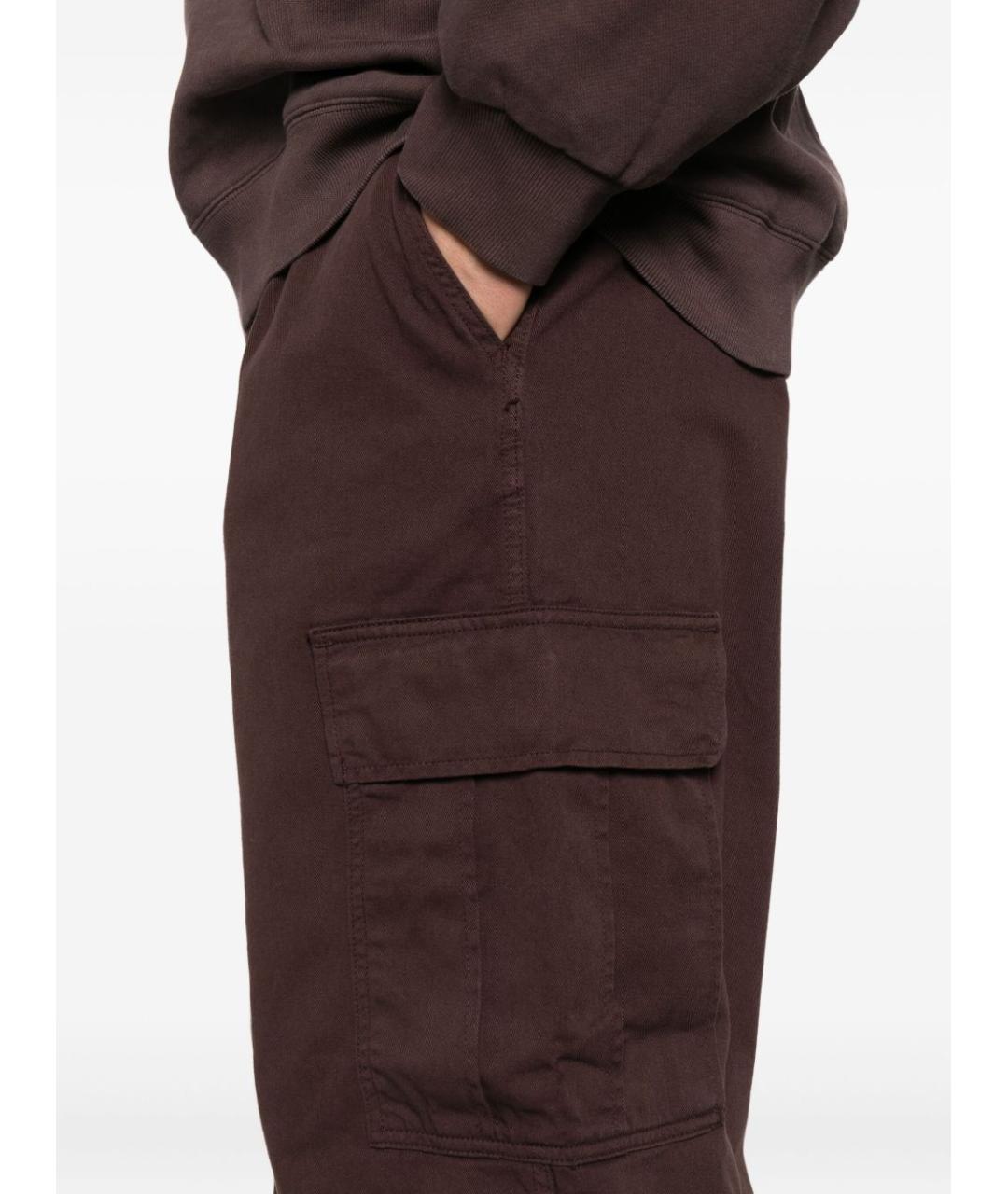 CARHARTT WIP Коричневые хлопковые повседневные брюки, фото 5