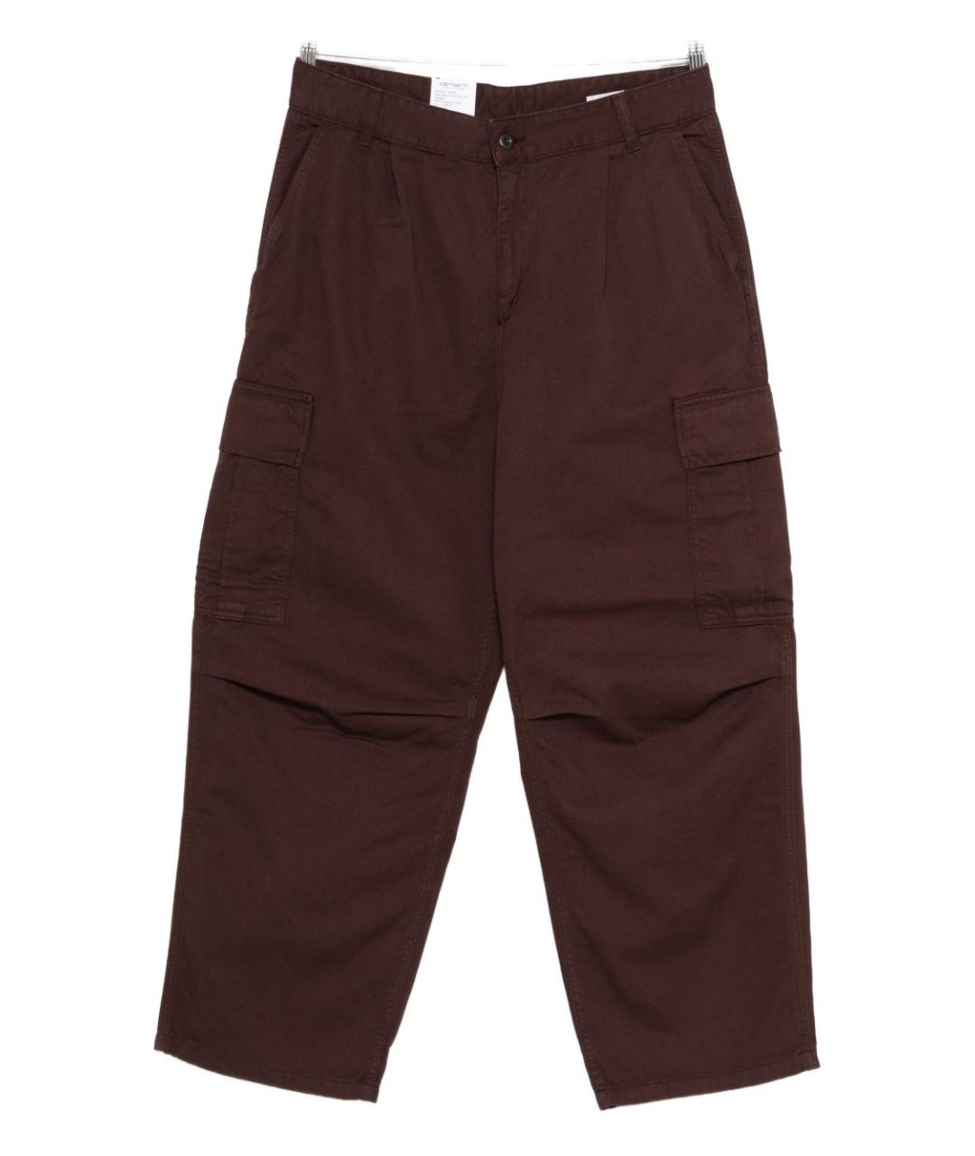 CARHARTT WIP Коричневые хлопковые повседневные брюки, фото 1