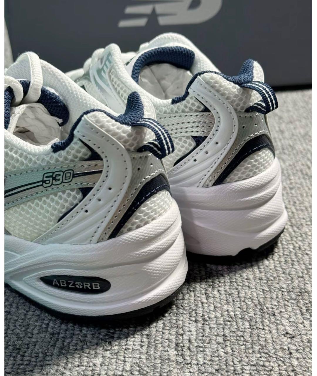 NEW BALANCE Белые текстильные низкие кроссовки / кеды, фото 5