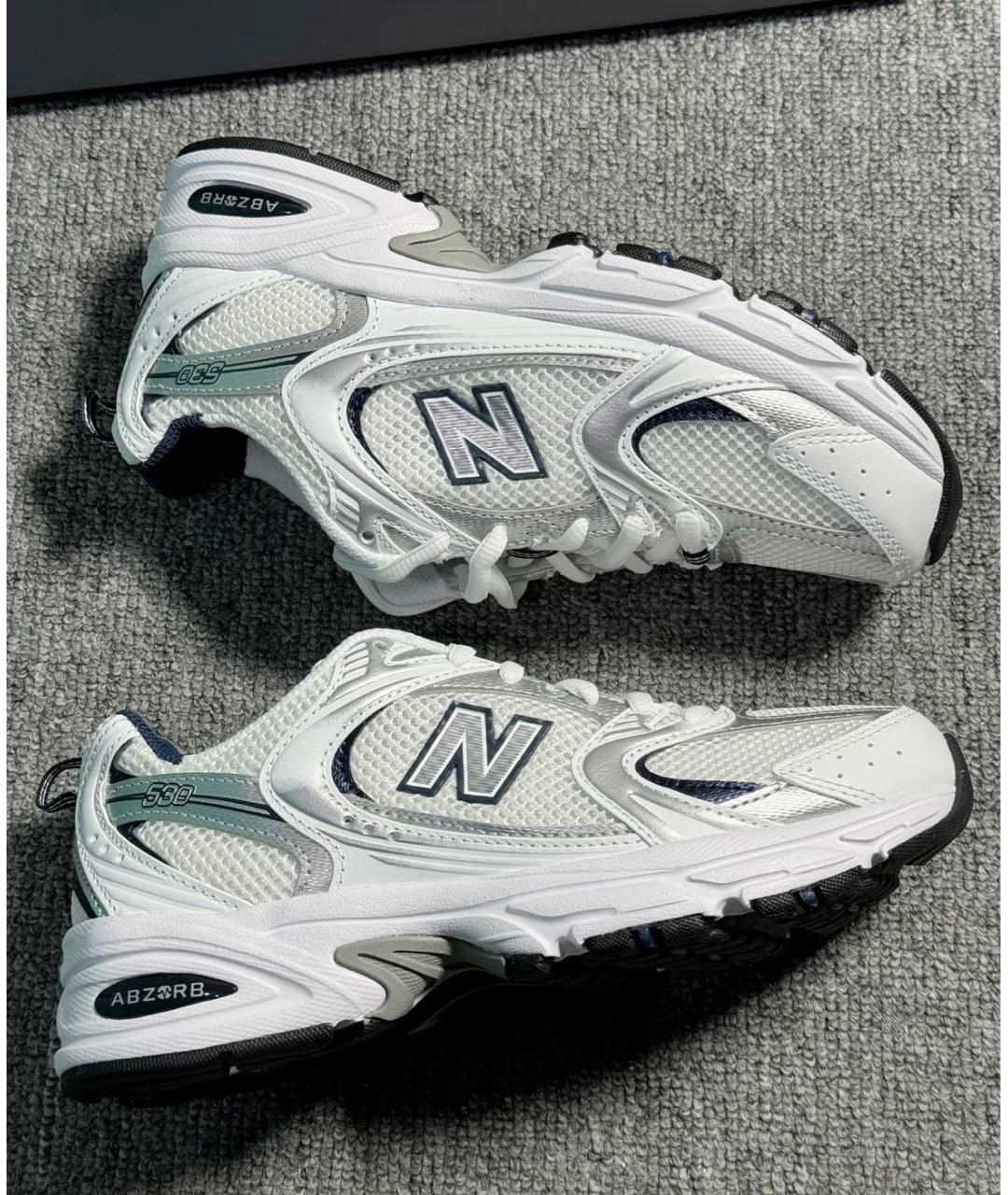 NEW BALANCE Белые текстильные низкие кроссовки / кеды, фото 4