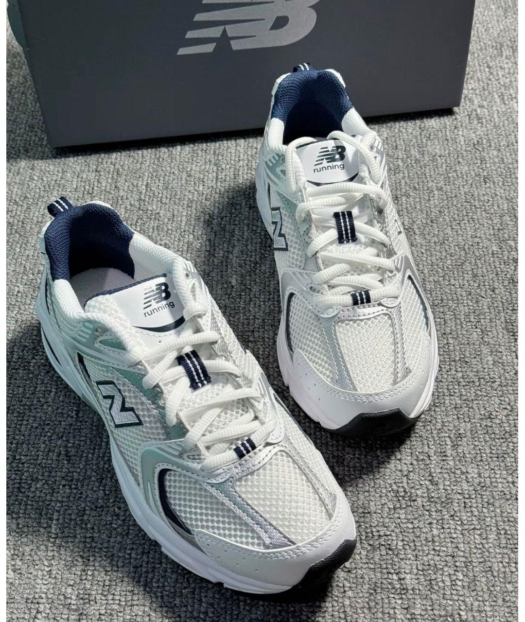 NEW BALANCE Белые текстильные низкие кроссовки / кеды, фото 3