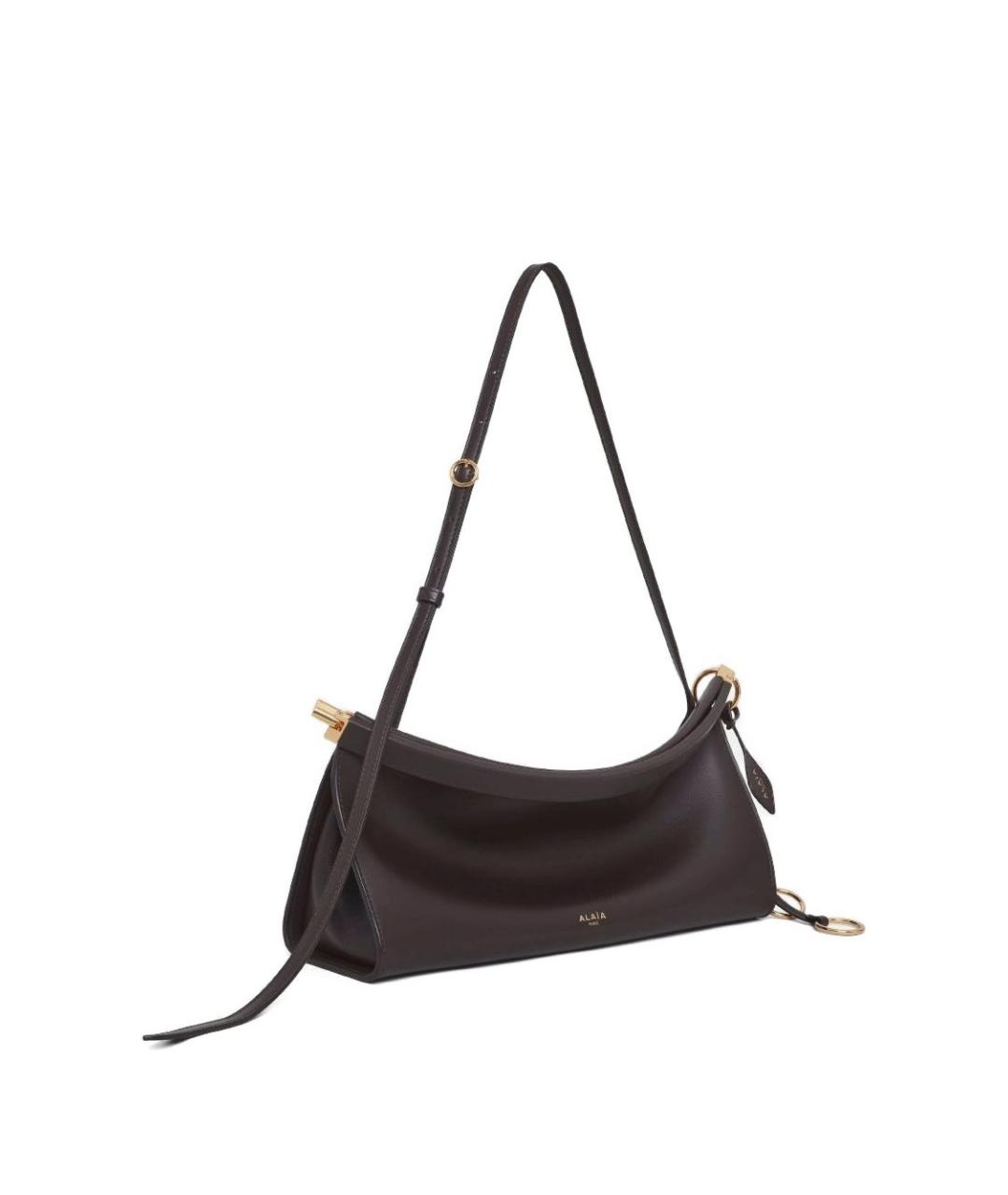ALAIA Коричневая кожаная сумка через плечо, фото 4