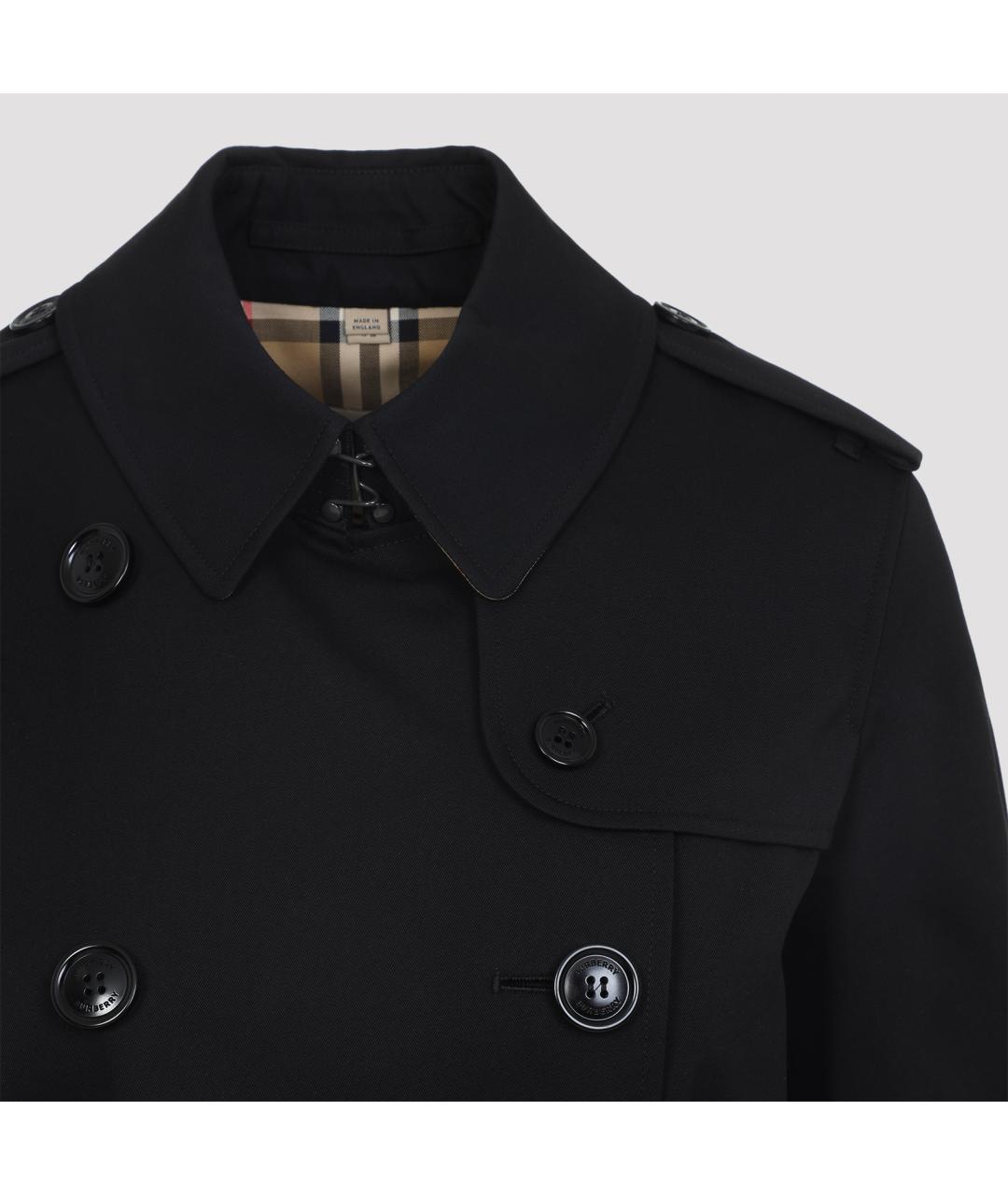 BURBERRY Черный хлопковый тренч/плащ, фото 6